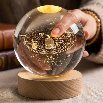 Galaxy Crystal Ball Light with LED Glow Effect
