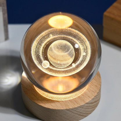 Galaxy Crystal Ball Light with LED Glow Effect