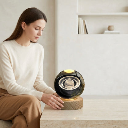 Galaxy Crystal Ball Light with LED Glow Effect